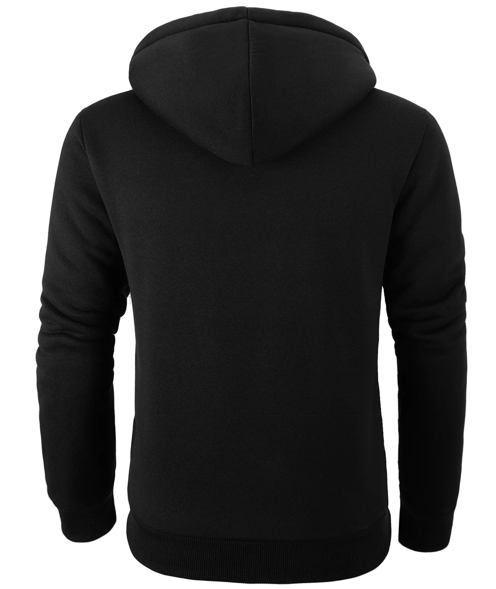 Men's Full Zip Up Solid Color Hoodie-ZPK004067