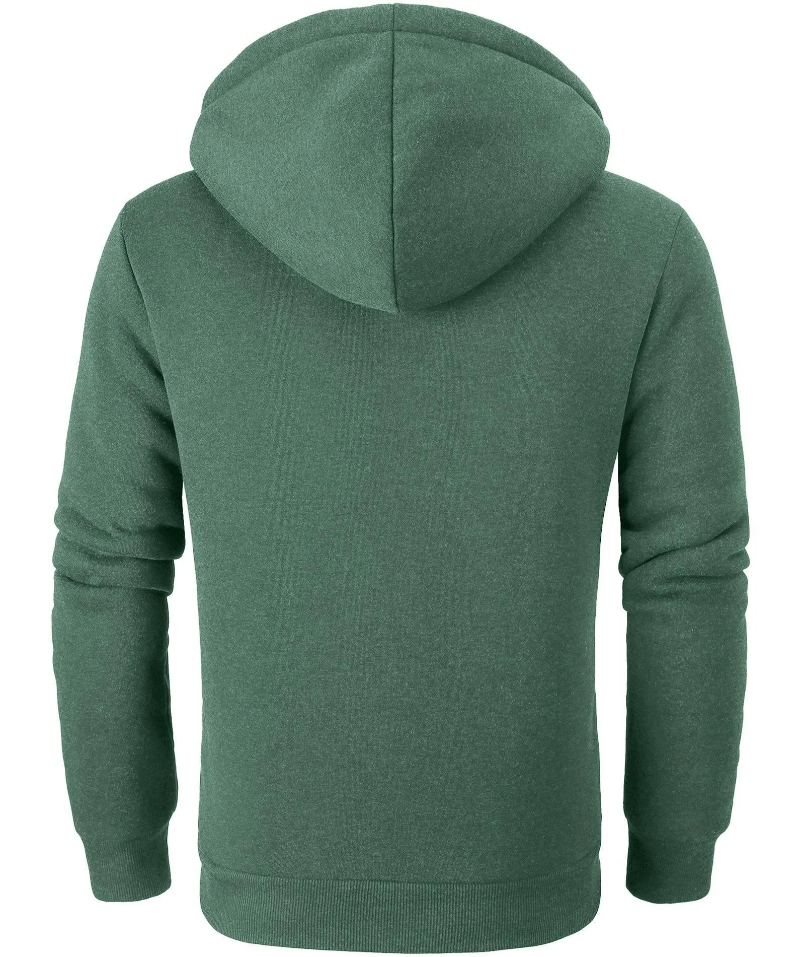 Men's Full Zip Up Solid Color Hoodie-ZPK004067