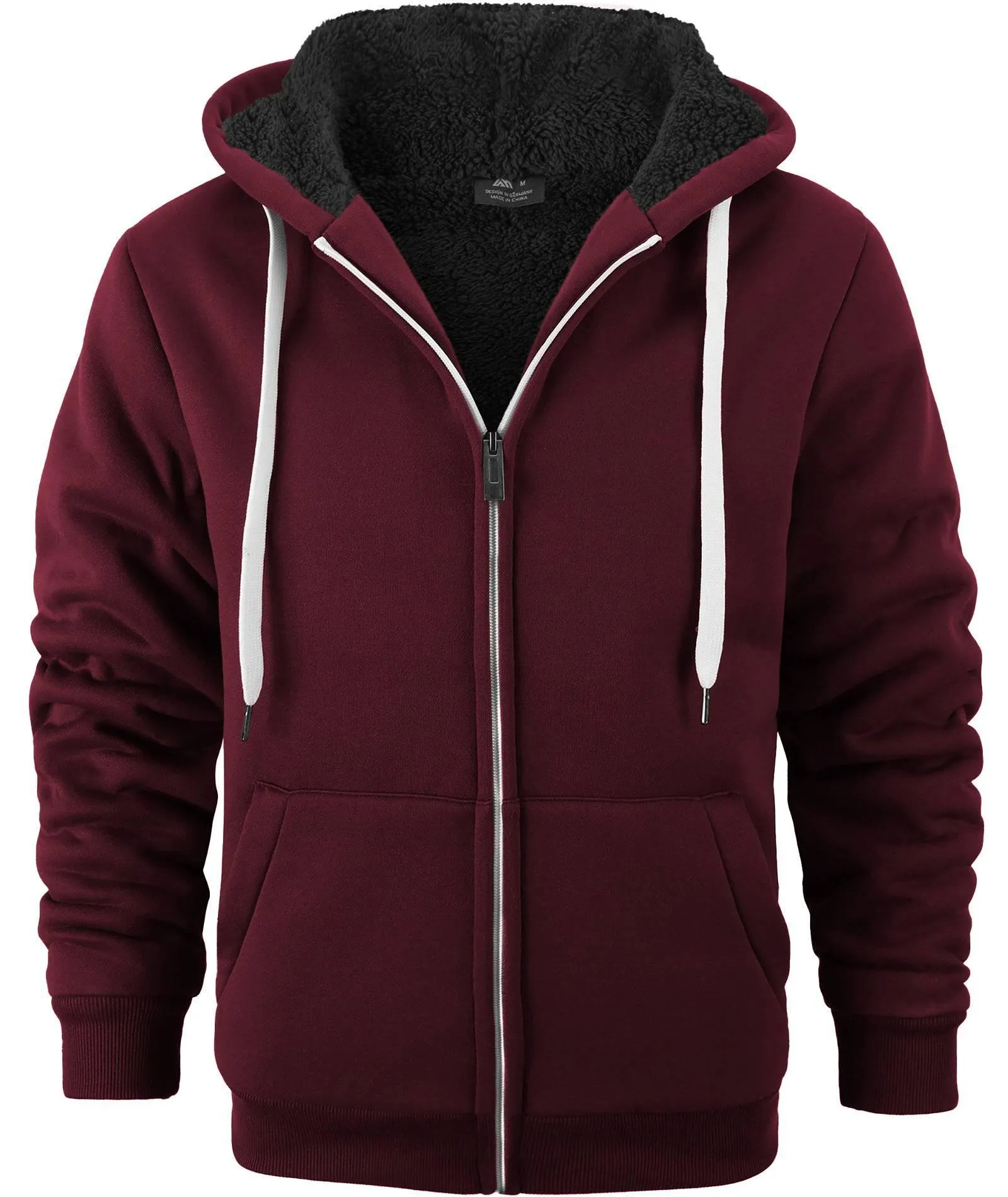 Men's Full Zip Up Solid Color Hoodie-ZPK004067