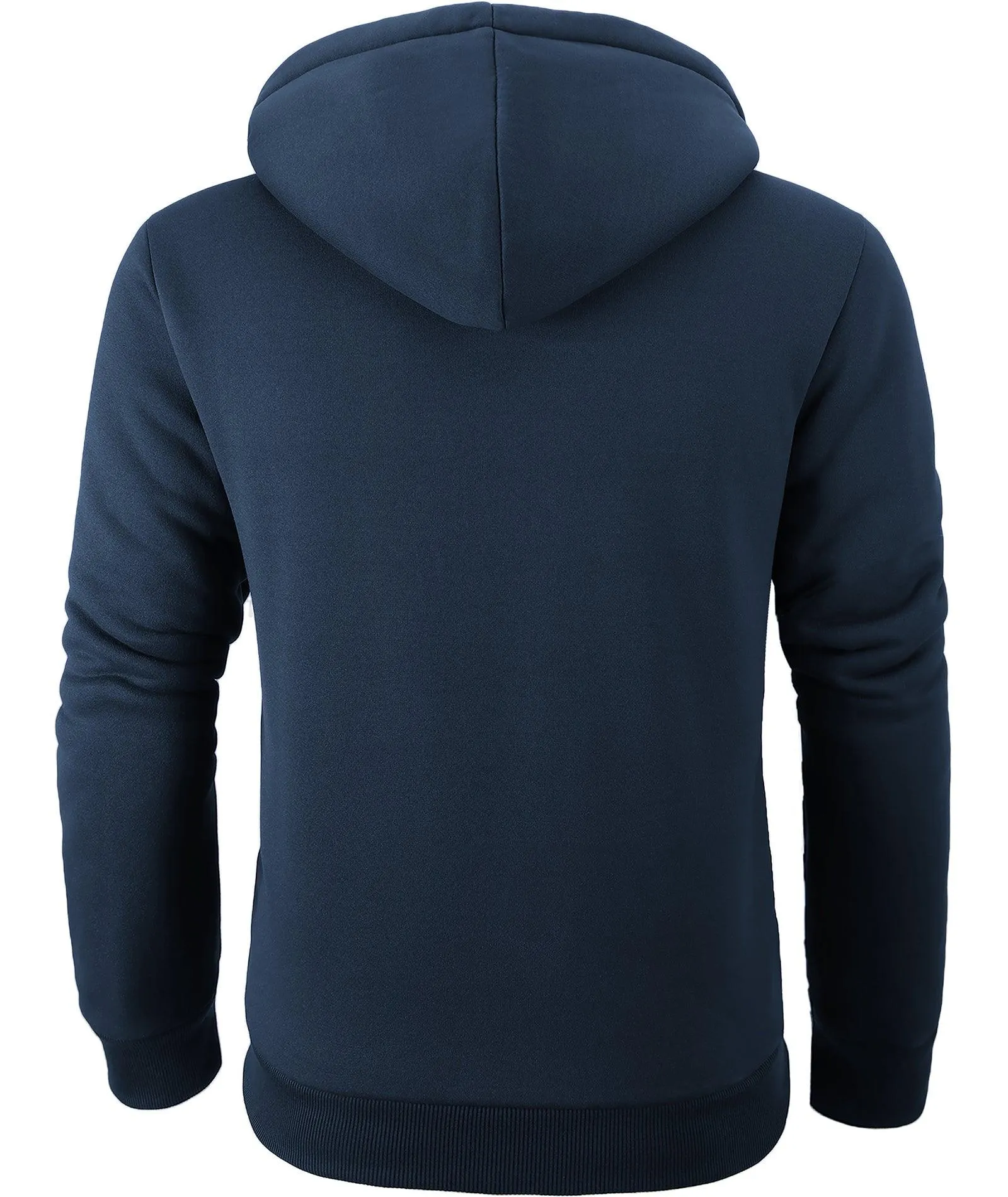 Men's Full Zip Up Solid Color Hoodie-ZPK004067