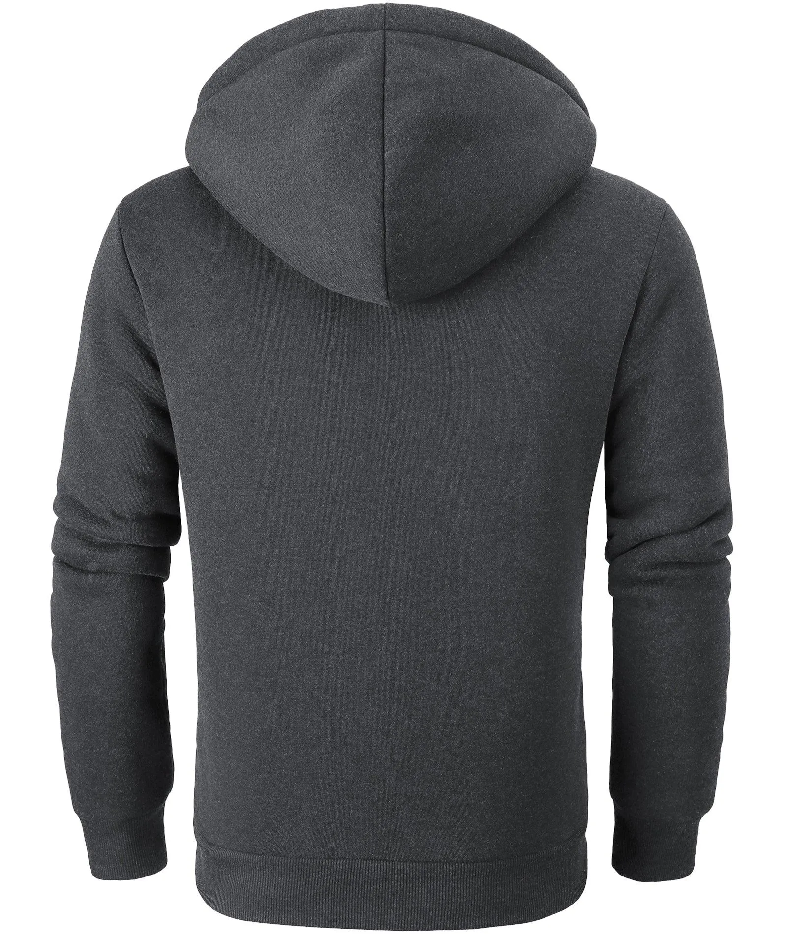 Men's Full Zip Up Solid Color Hoodie-ZPK004067