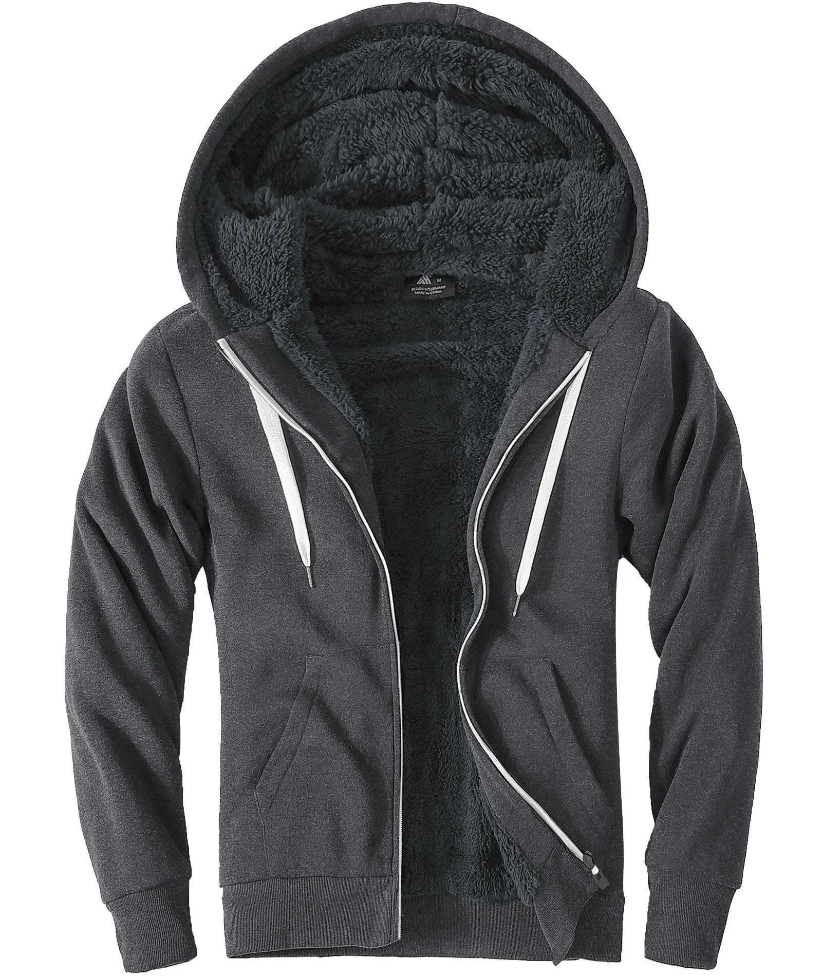 Men's Full Zip Up Solid Color Hoodie-ZPK004067