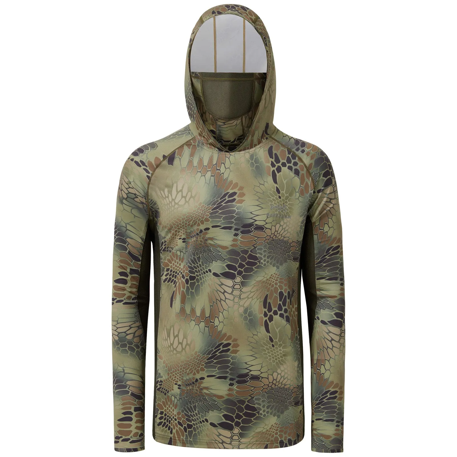 M's UPF 50  Long Sleeve Camo Hoodie with Mask FS06M