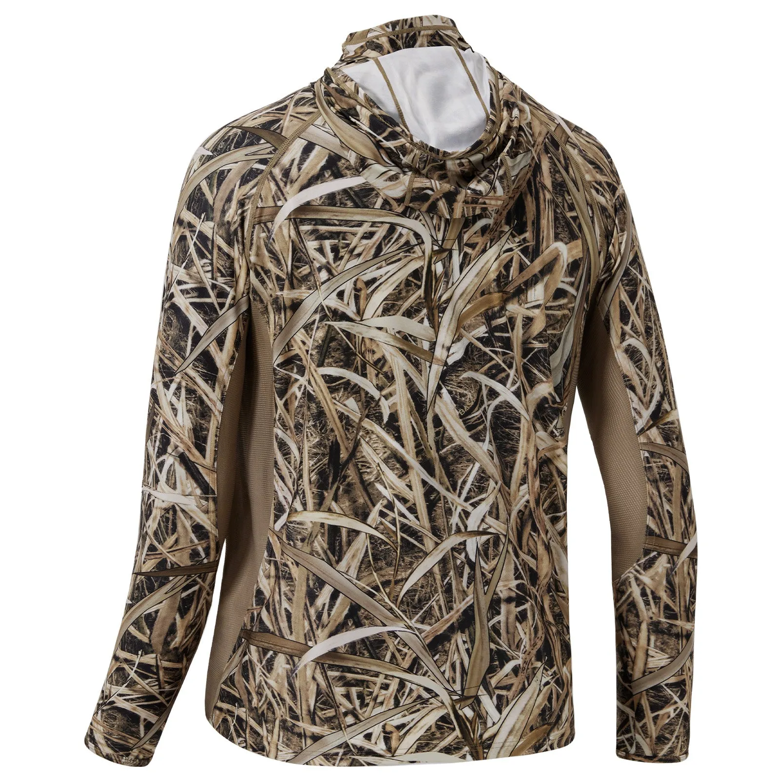 M's UPF 50  Long Sleeve Camo Hoodie with Mask FS06M