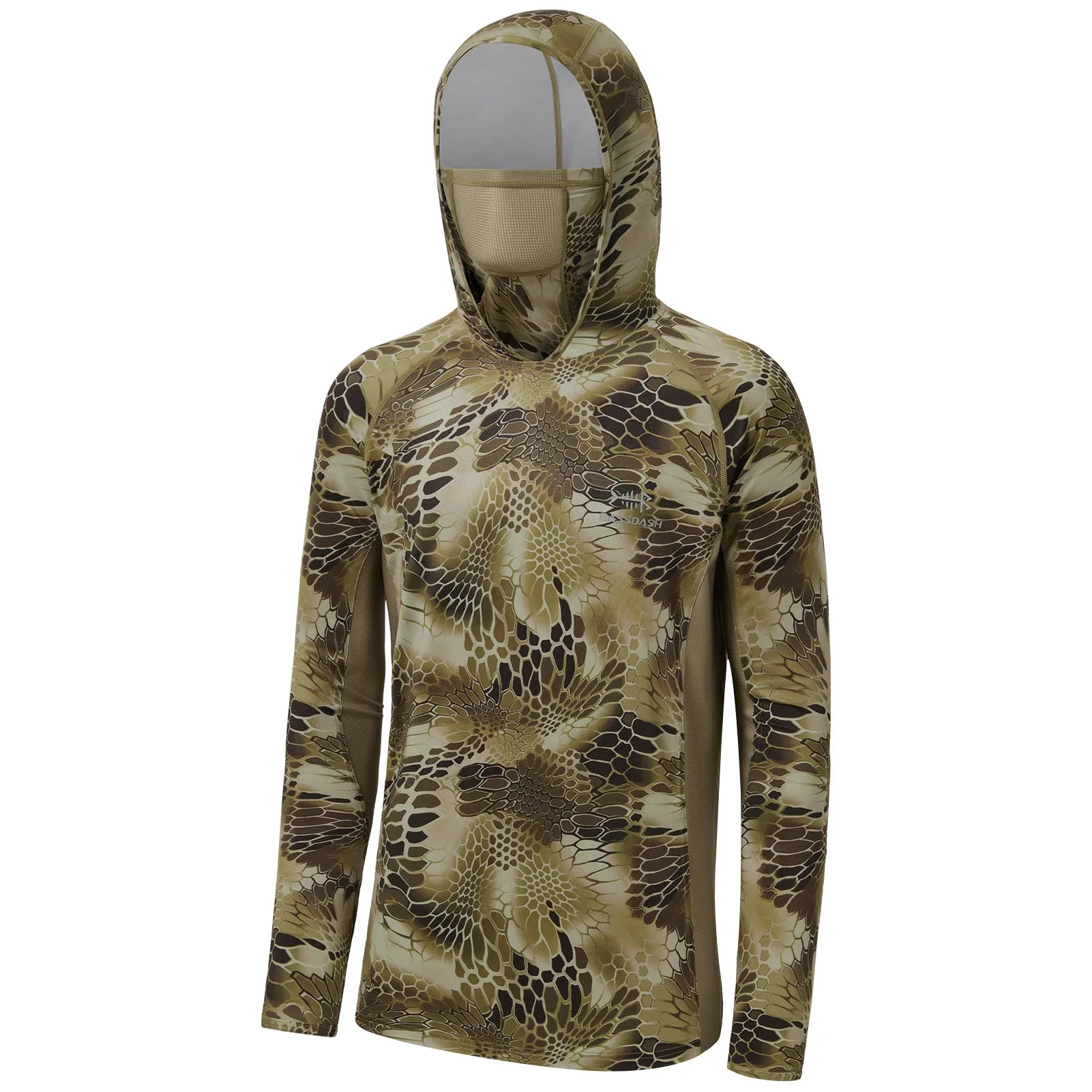 M's UPF 50  Long Sleeve Camo Hoodie with Mask FS06M