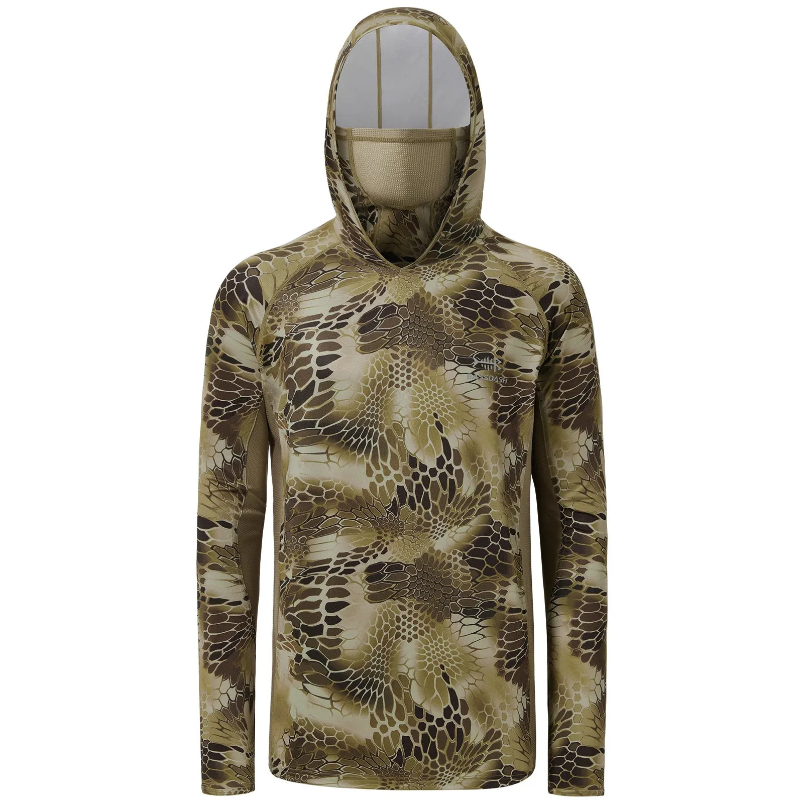 M's UPF 50  Long Sleeve Camo Hoodie with Mask FS06M