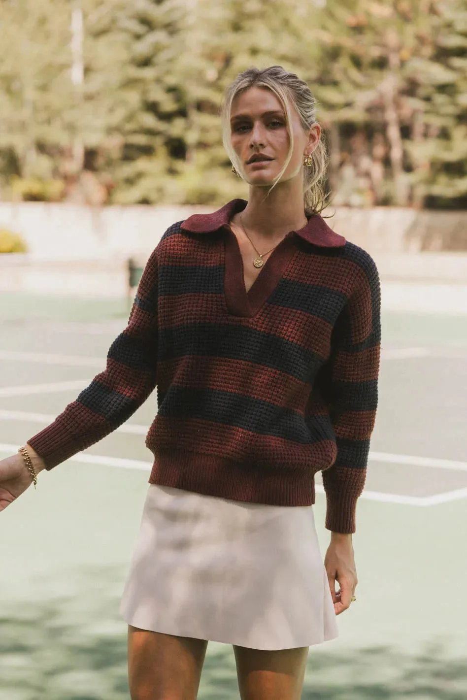 Ozzie Striped Sweater in Red - FINAL SALE