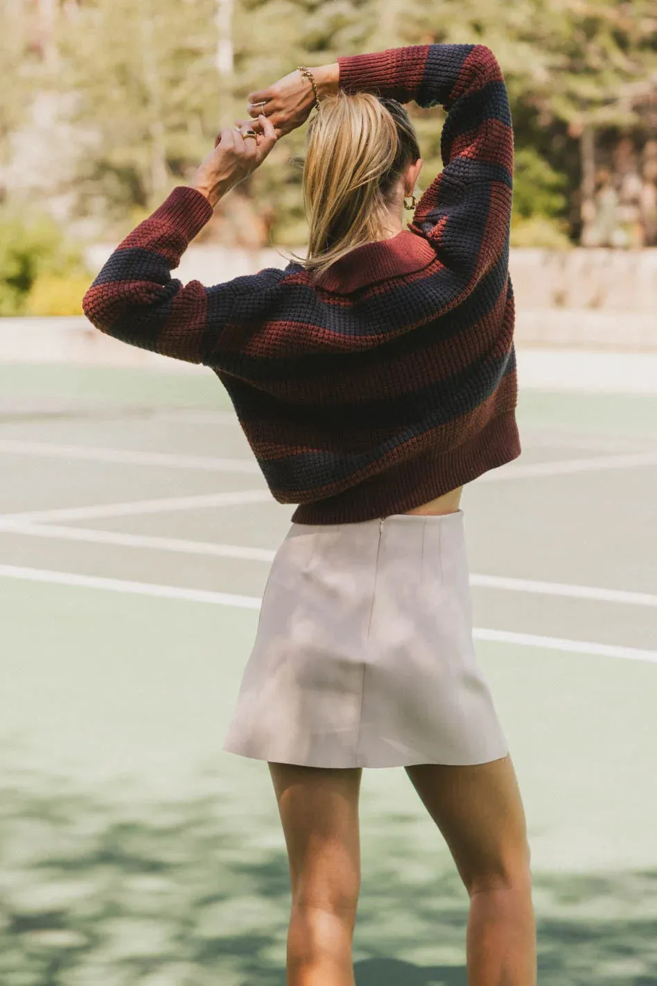 Ozzie Striped Sweater in Red - FINAL SALE