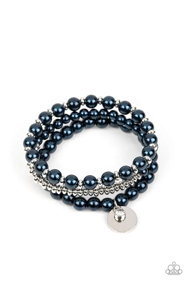 Paparazzi Bracelet ~ Pearly Professional - Blue