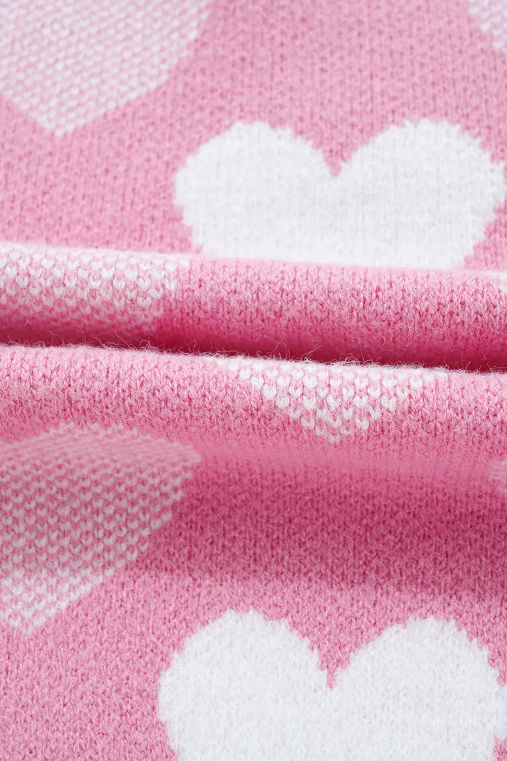 Pearled Heart Valentines Sweater