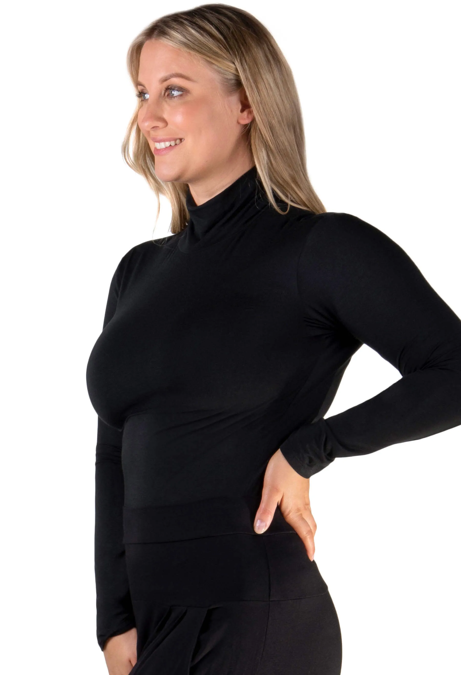 Super Soft Modal Turtleneck Thermal Top - 2 Pack