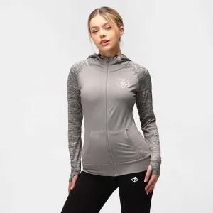 TKB Ladies Grey Zipped Hoodie