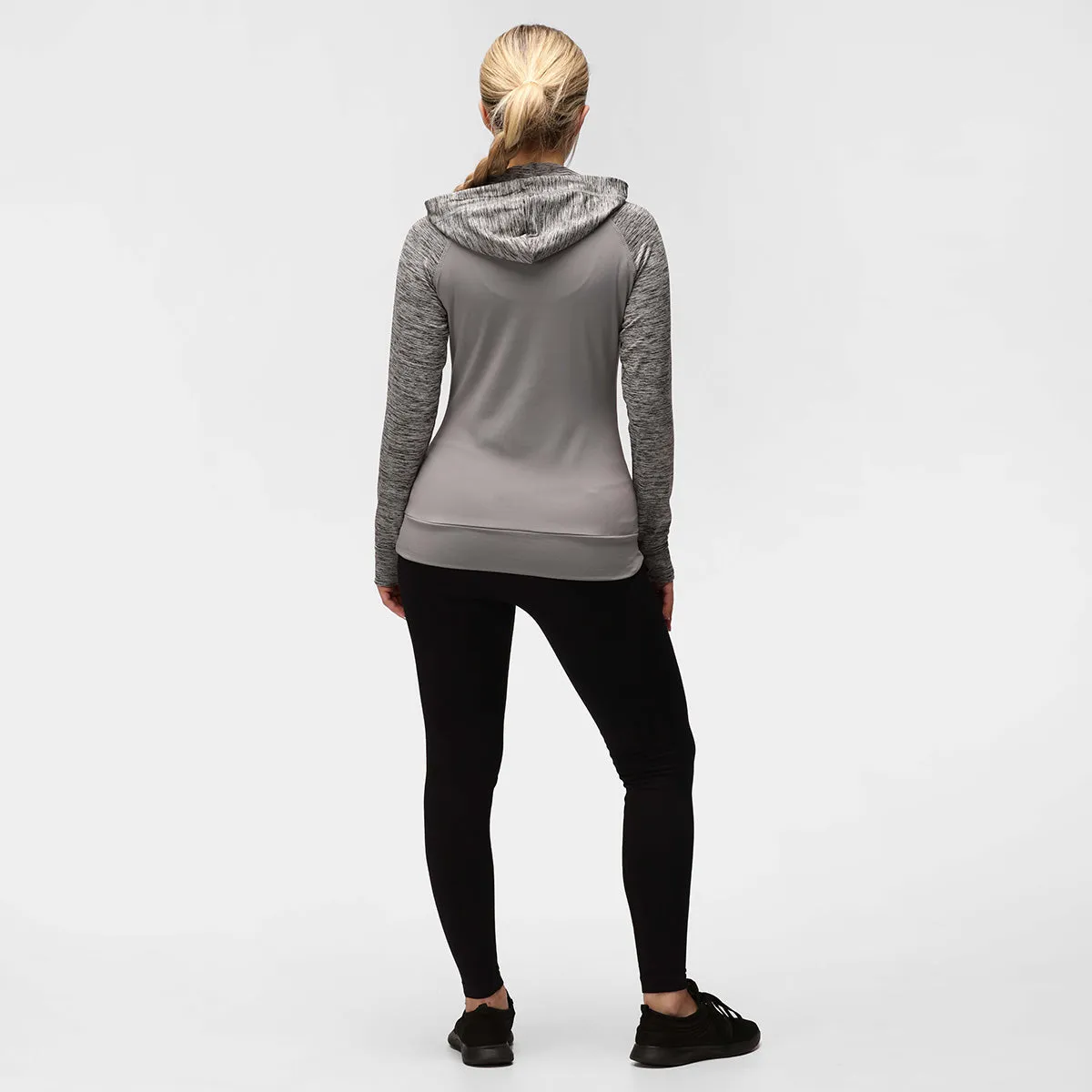 TKB Ladies Grey Zipped Hoodie