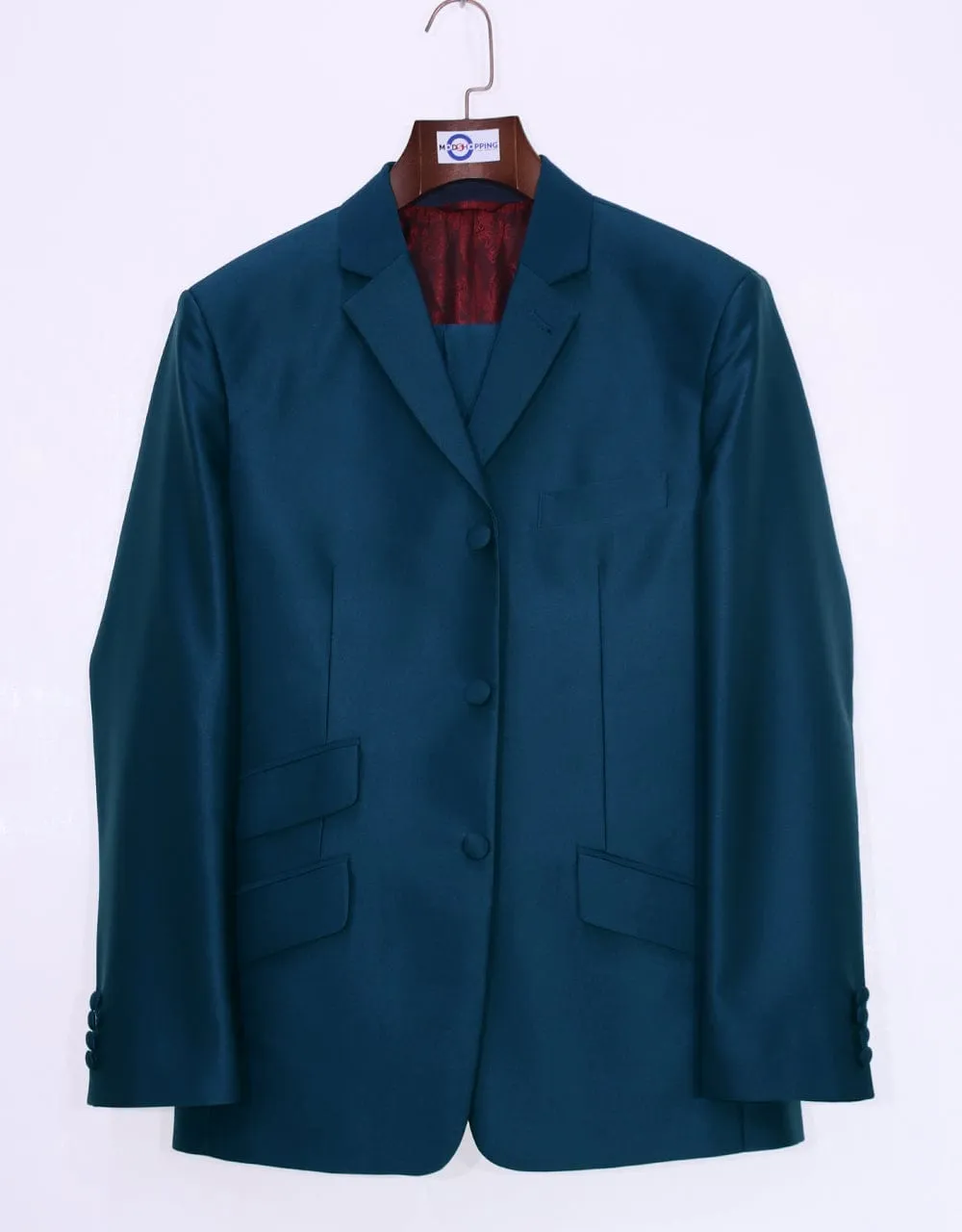 Tonic Suit | Mod Fashion Peacock Blue Tonic Suit