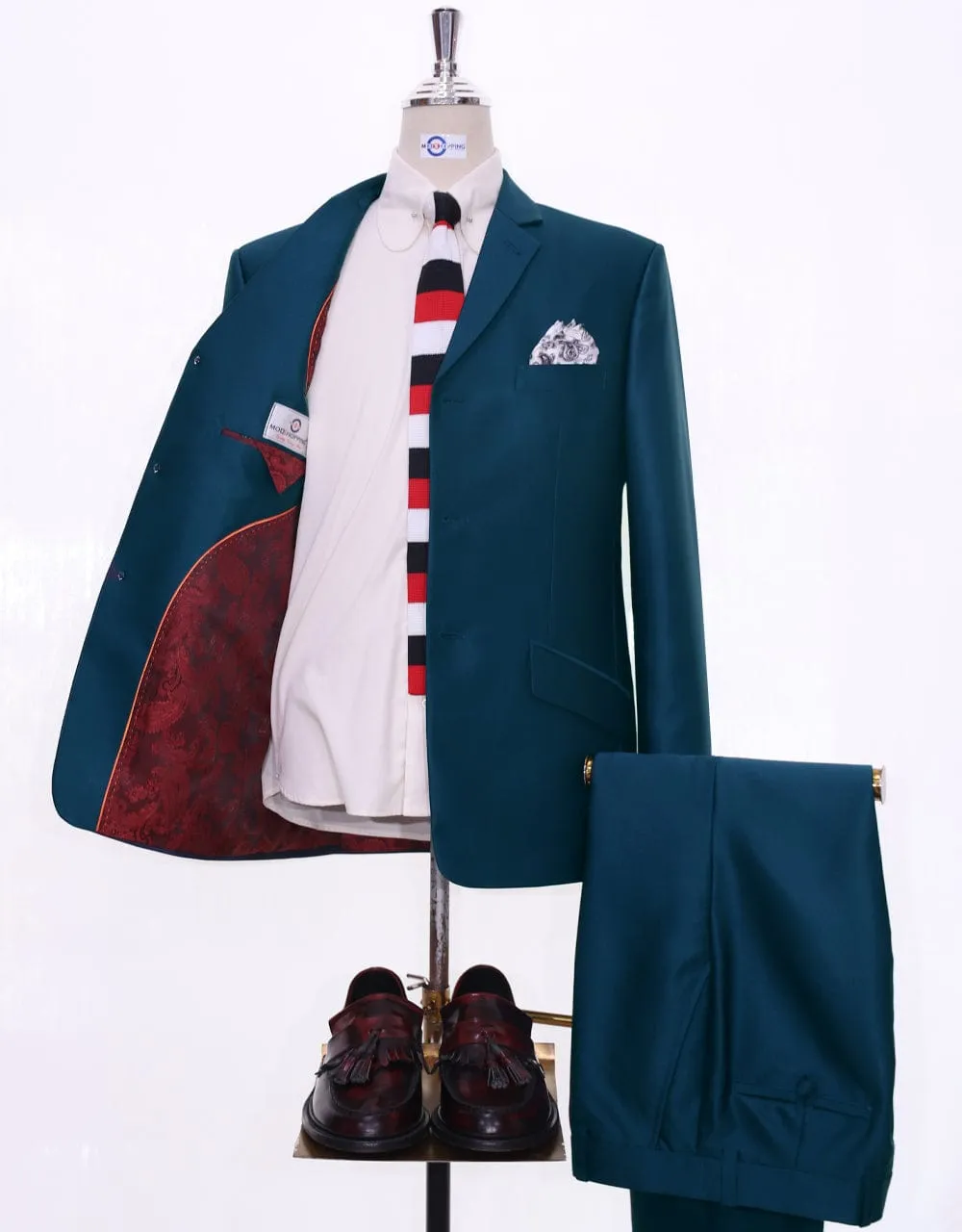 Tonic Suit | Mod Fashion Peacock Blue Tonic Suit