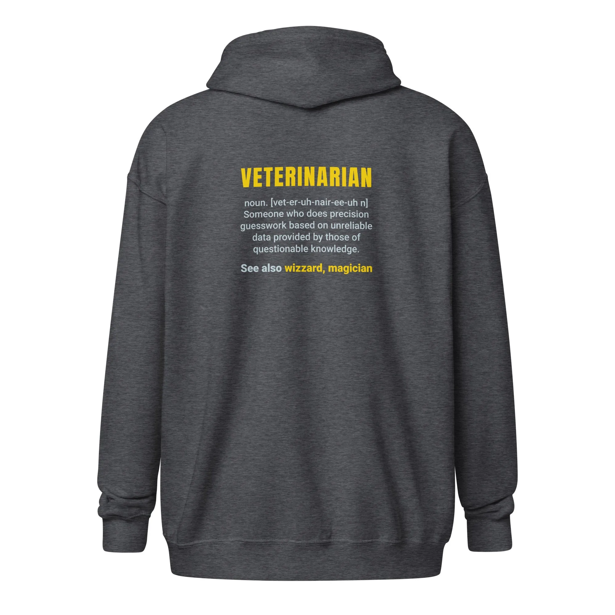 Veterinarian Definition Unisex heavy blend zip hoodie