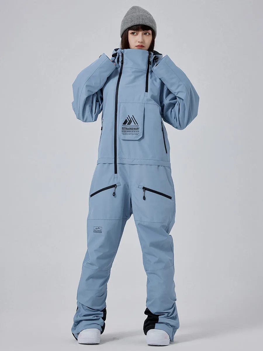 Women High Neck One Piece Ski Suits