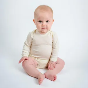 Wool Silk Long Sleeve Onesie