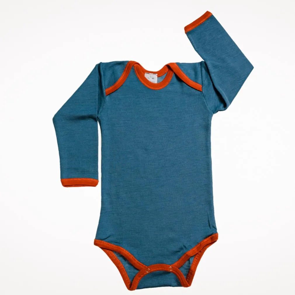 Wool Silk Long Sleeve Onesie